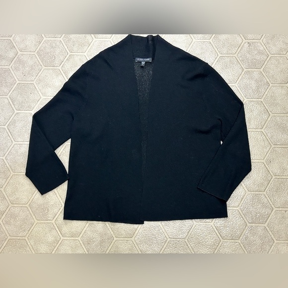 Y2K Vintage Women’s Medium Eileen Fisher Open Front Cardigan Duster Sweater - Picture 14 of 16